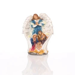Figurka Św.Rodzina i anioł 13 cm